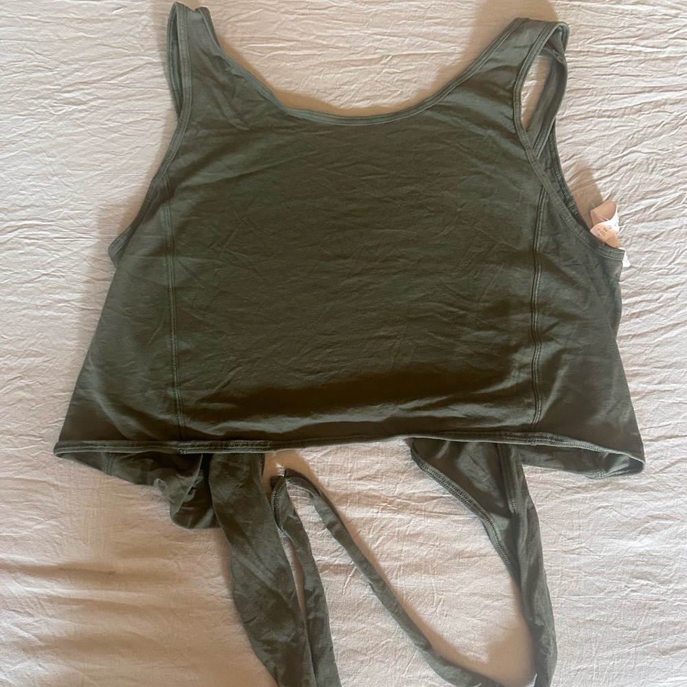 Lululemon green tie tank